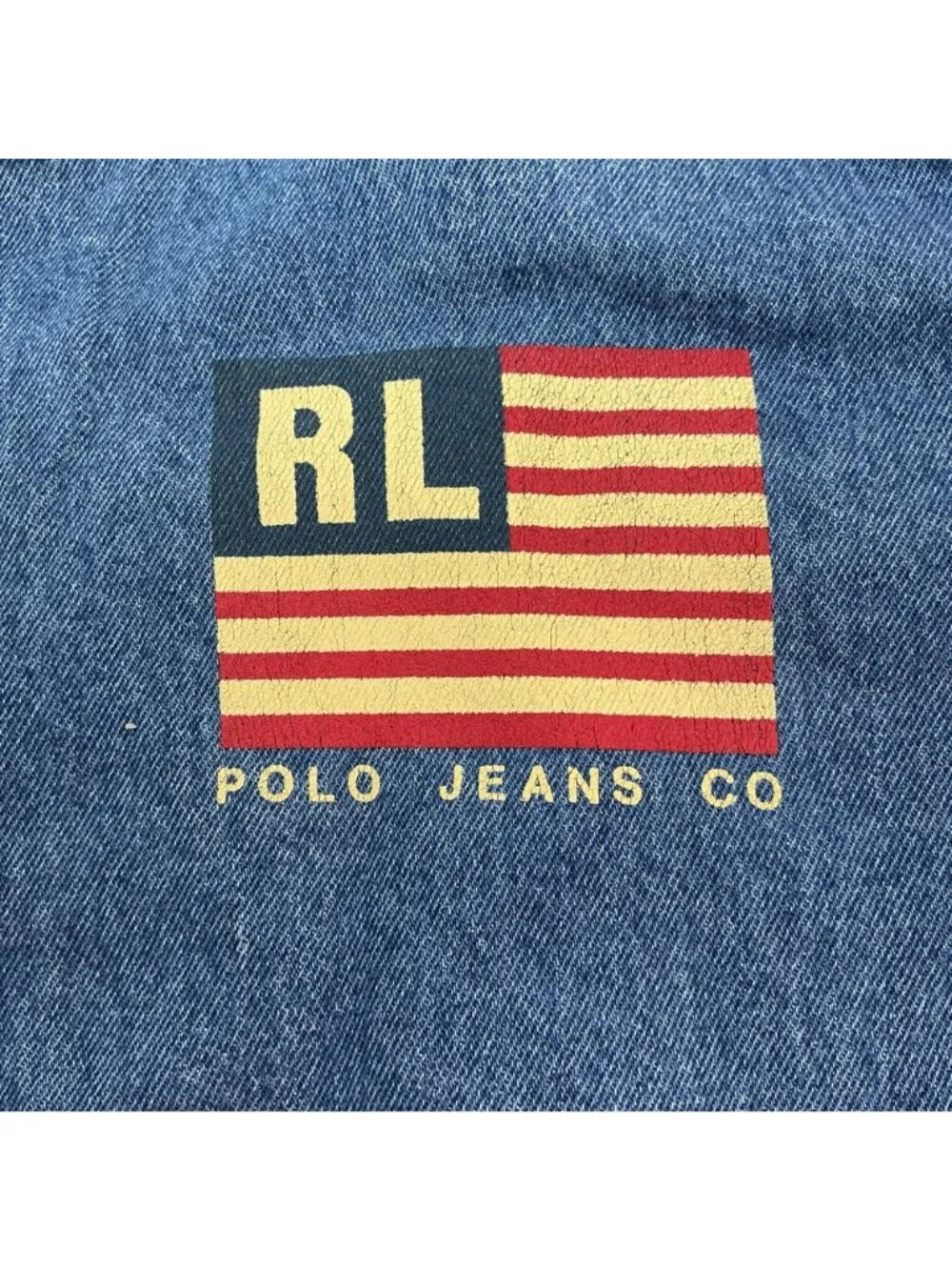 Polo Jeans Co. Ralph Lauren Baby Denim Jacket S/M 3-12M Button-Up Blue Cotton